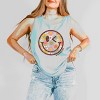 Simply Sage Market S.W.Smiley Groovy Floral Outline Garment Dyed Tank - 2 of 3