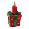 Northlight 20" Lighted Red with Green Snowflakes Gift Box Christmas Outdoor Decoration - 2 of 2