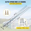 VEVOR Spring Wire and Lock Channel, 6.56ft Spring Lock & U-Channel Bundle, 50 Packs PE Coated Spring Wire & Aluminum Alloy Channel, Silver - 3 of 4