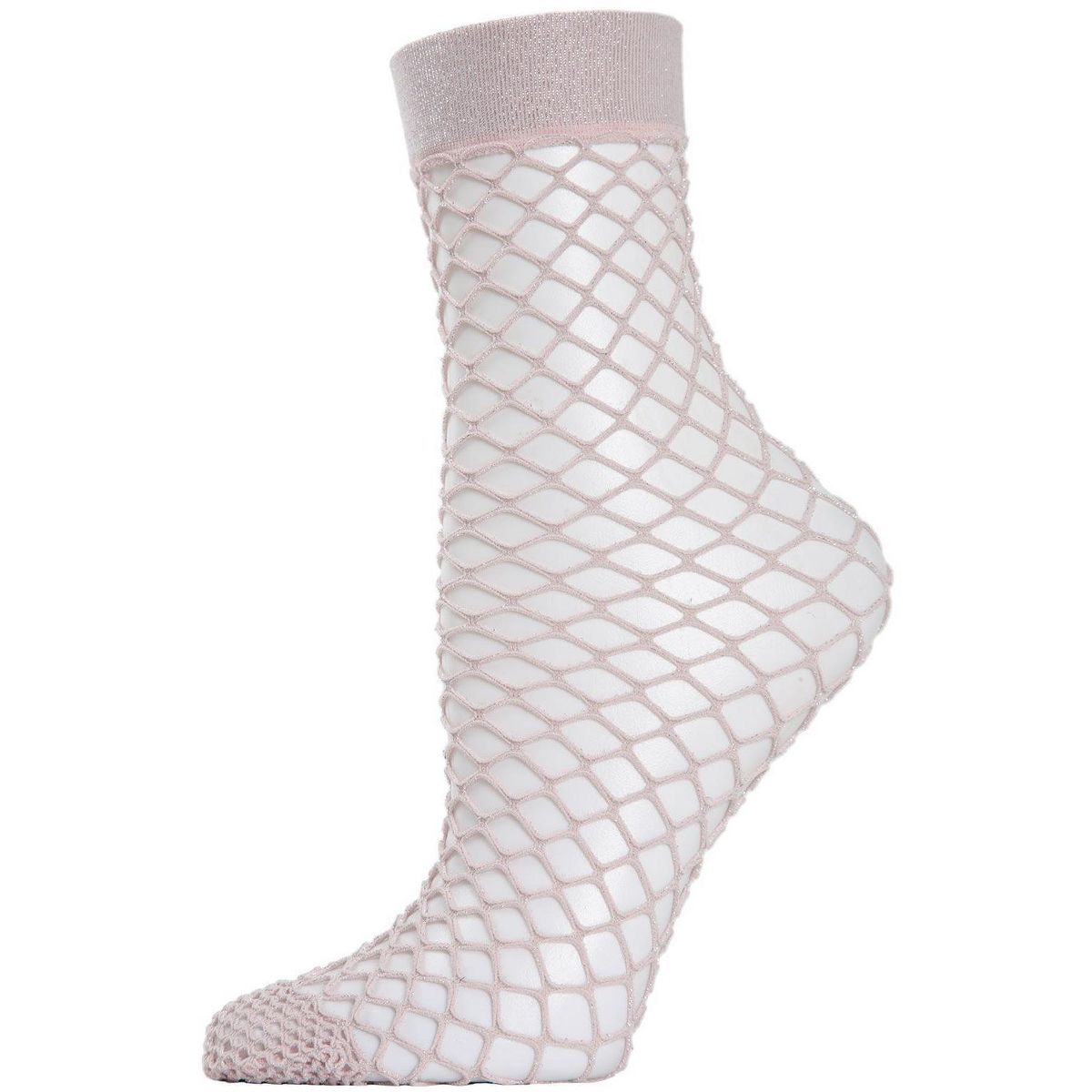 Memoi Women's All Net Shimmery Glitter Fishnet Anklet Sock - thumbnail 4