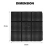 Winado 36 x 36 in. 4-Pack Interlocking Rubber Floor Mat Non-Slip Outdoor Shower Pool Drainage Mat in Black - 2 of 4