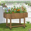 Arceso Raised Garden Bed with Wheels,  HDPS Elevated Planter Box with Tools, Weather Resistant, Standing Growing Bed Herb Planter for Vegetable - 4 of 4