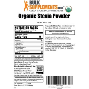 BulkSupplements Organic Stevia Leaf Powder - 1 of 4