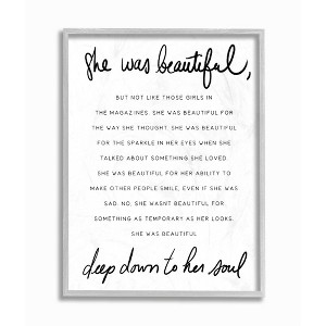 Stupell Industries She Was Beautiful Quote Inspirational Feminine Phrase - 1 of 4