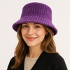 Anna-Kaci Women's Corduroy Bucket Hat Soft Plush Ribbed Texture Warm Winter Hat with Adjustable Fit - 2 of 2