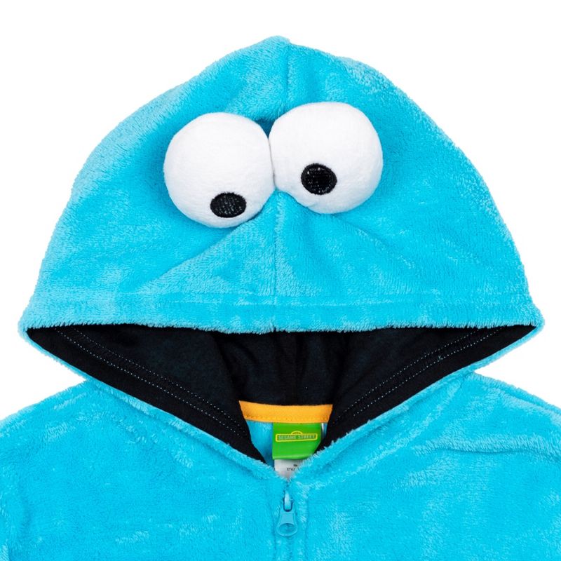 Sesame Street Cookie Monster Baby Zip Up Hoodie Infant, 4 of 8