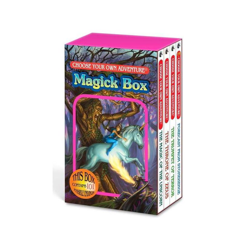 Choose Your Own Adventure 4-Book Boxed Set Magick Box (the Magic of the Unicorn, the Throne of Zeus, the Trumpet of Terror, Forecast from Stonehenge), 1 of 2