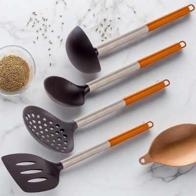 Lexi Home 4-Piece Nylon Kitchen Tool Set with Steel Handles — фото 3