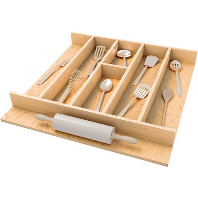 Rev-a-shelf Natural Maple Right Size Utensil Insert Home Storage ...