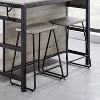 Set of 2 24" Carson Counter Height Barstools Driftwood - Steve Silver Co.: Metal Frame, Sled Base, Footrail - 2 of 4