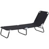 Resenkos Folding Chaise Lounge Pool Chairs, Outdoor Sun Tanning Chairs With 5-Level Reclining Back, Steel Frame, Black - 2 of 4