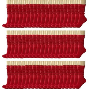 120 Pairs Extra-Long Heavy Slouch Socks – Women's Shoe Size 5-10, Cotton Blend, Retro 80s Style - 1 of 1