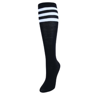 CTM Women's Julietta Fashion Knee-High Striped Socks (1 Pair) - 1 of 4