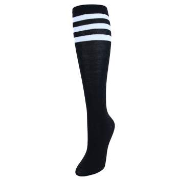 CTM Women's Julietta Fashion Knee-High Striped Socks (1 Pair)