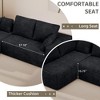 WJSHome 134" Modular Sectional Cloud Couches, Upholstered Deep Seat Boneless Sofa for Living Room - 3 of 4