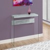 GlasFlength Console Tables,Sleek Rectangular Console Table,Transparent Sides and Shelving,Gray,44"*15.75"*32" - 2 of 4
