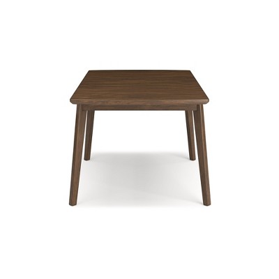 Mid-Century Modern Brown Wood Extendable Dining Table