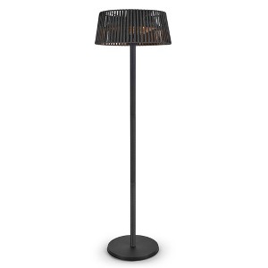 ZACHVO 3 Heat Settings (MAX 1500W) Woven Shade Halogen Outdoor Standing Electric Patio Heater with Tip-Over Safety,Shower-Proof Design,Black - 1 of 4