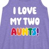 Girls' - Instant Message - I Love My Two Aunts Graphic Sleeveless Aline Dress - 2 of 4