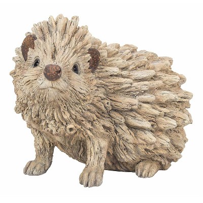 6" Wood Hedgehog Driftwood Outdoor Statue Brown - Hi-Line Gift