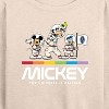 Women's - Disney - Mickey Universe Calling Lightweight French Terry Wide Neck Long Sleeve Shirt - 2 of 4