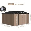 12x10 FT Outdoor Storage Shed with Lockable Door – Large Garden & Utility Shed with Updated Frame, Waterproof Design for Patio, Lawn, Poolside - 3 of 4