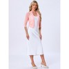 INSPIRE CHIC Women's 3/4 Sleeve Open Front Mesh Sheer Chiffon Bolero Shrug - 4 of 4