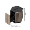 Industrial Style Coffee Table, Corner Table With Drawer, Side Table In Living Room-Cuddlewood - 4 of 4
