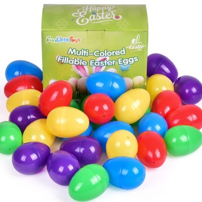 Fun Little Toys Jumbo Clear Easter Eggs, 12 Pcs