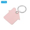 Unique Bargains PU Leather Keychain Blanks with Key Rings for DIY Laser Engraving 4 Pcs - 3 of 4