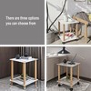 NicBex Modern Square Tempered Glass Coffee Table with Storage Shelf,Side Table with Wooden Legs,End Table for Living Room - 4 of 4