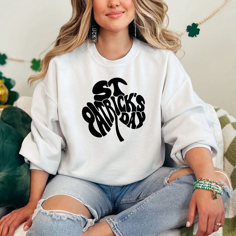 Simply Sage Market Women's Graphic Sweatshirt St. Patrick's Day Word Shamrock, 3 of 5