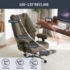 Efomao Big and Tall Ergonomic Office Chair 400lbs, Leather High Back Executive Desk Chair with Footrest - 3 of 4