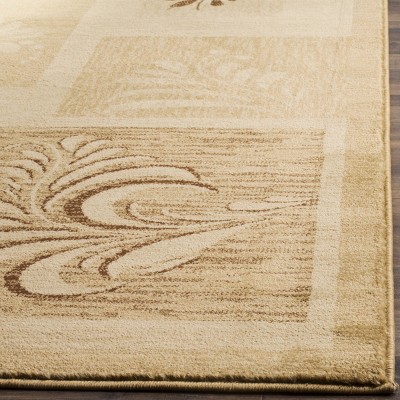 Ivory and Multicolor Floral Patchwork Area Rug, 2'3" x 8'