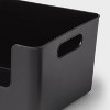 Large Plastic Open Face Pantry Bin Black - Brightroom™: Kitchen Cabinet Organizer, 13"x9.5"x6" Storage Solution - 4 of 4