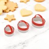 Unique Bargains Cookie Cutters Hanging Basket Star Cookie Mould Dishwasher Safe Stainless Steel Rose Red Silver Tone 1Set - 2 of 4