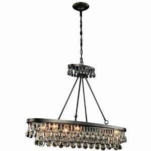 Elegant Lighting Bettina 8 light Bronze Pendant Clear Royal Cut Crystal - 1 of 1