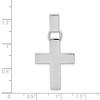 Black Bow Jewelry 14K White Gold Polished Hollow Modern Cross Pendant 20 x 40mm - 4 of 4