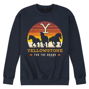 Men's - Yellowstone - Wild Horses For The Brand Logo Graphic Fleece Sweatshirt - 1 of 4