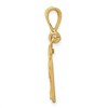 Black Bow Jewelry 14k Yellow Gold, Varsity Collection, Small D/C Pendant Number 21 - 2 of 4