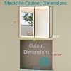 Grand Medicine Cabinet with Mirror and Light, Recessed/Mount Bathroom Medicine Cabinets, Defogger Mirror, Adjustable Shelves, Dimmable, Black - 2 of 4