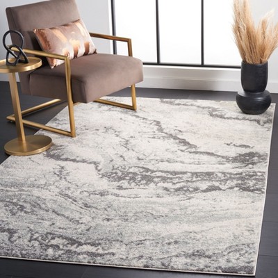 Ivory Elegance 63" Hand-Knotted Boho-Chic Synthetic Area Rug