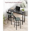 VASAGLE Bar Stools, Set of 2 PU Upholstered Breakfast Stools, 29.7 Inches Barstools with Back and Footrest, for Dining Room Kitchen Counter Bar - 4 of 4