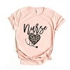 Simply Sage Market Leopard Nurse Heart Short Sleeve Tee - M - Blush - 2 of 4