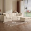 110'' Cloud Sectional Sofa with L-Shaped Convertible Design, Ottoman, and Seven Throw Pillows ¨C No Assembly Required - 4 of 4