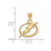 Black Bow Jewelry 14k Yellow Gold Tampa Bay Lightning NHL Small Pendant - 2 of 3
