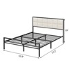Metal Bed Frame Platform with Headboard and Footboard, Metal Bed Mattress Foundation - 3 of 4