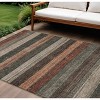 HomeRoots 8' X 10' Rust And Taupe Striped Washable Indoor Outdoor Area Rug - 2 of 4