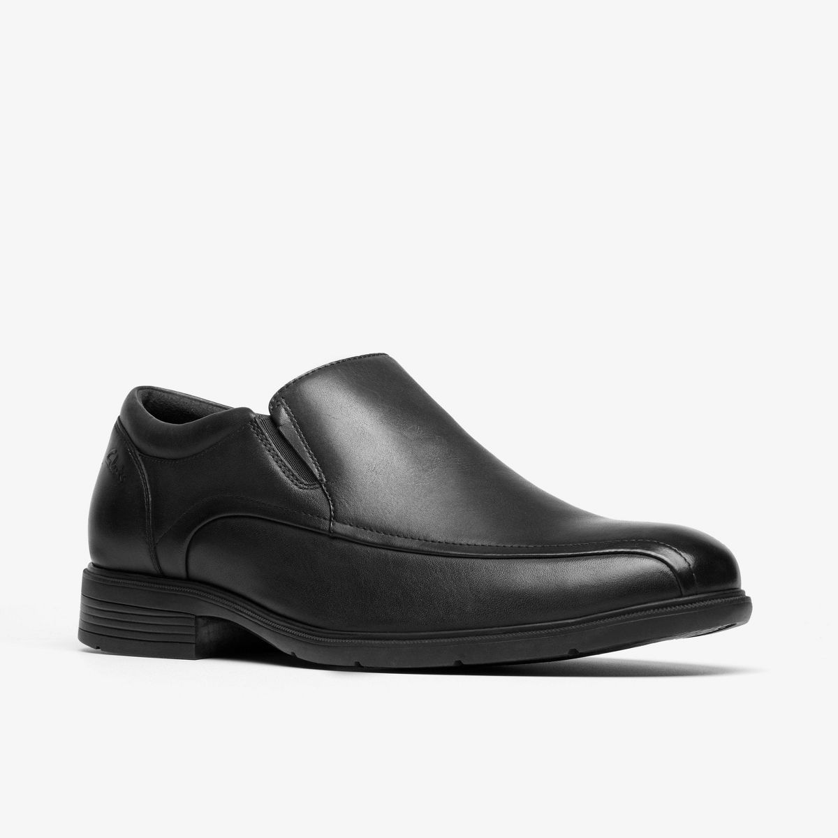 Clarks Mens Steadwell Step Black Leather Shoes - thumbnail 4