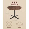 Round Dining Table for 4, 31.5 Inch Kitchen Table with Water-Resistant Top & C-Shaped Steel Frame, 220 lb Capacity, for Small Space - 2 of 4